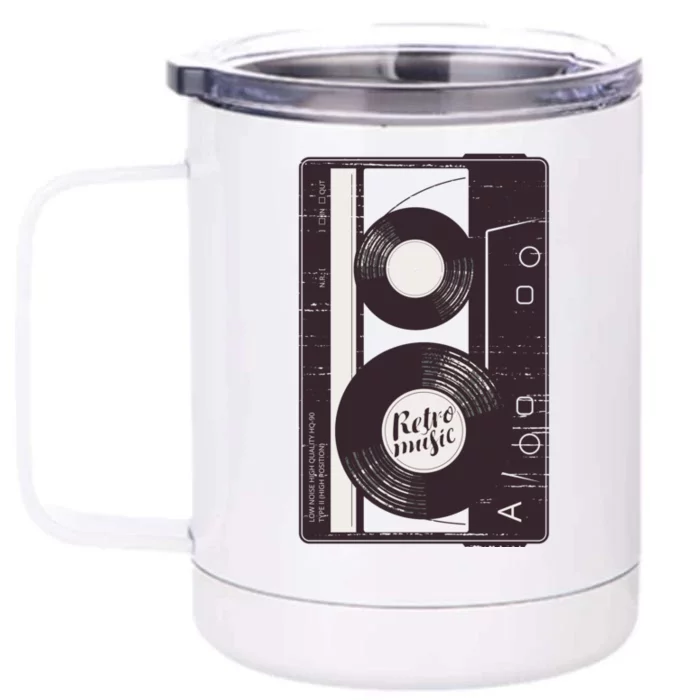 Vintage Music Cassette Tape Classic Front & Back 12oz Stainless Steel Tumbler Cup