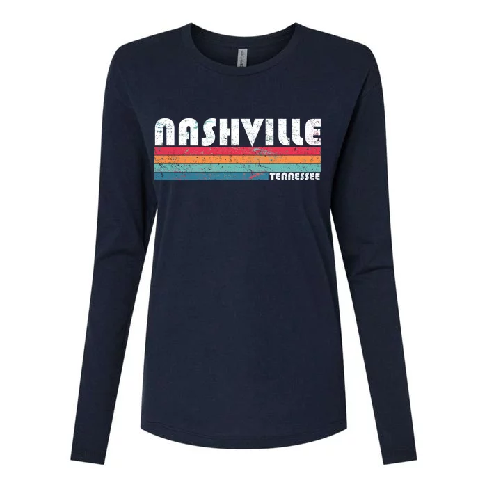 Vintage Nashville Tennessee Womens Cotton Relaxed Long Sleeve T-Shirt