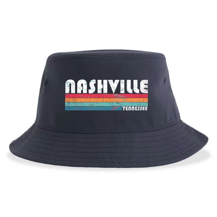 Vintage Nashville Tennessee Sustainable Bucket Hat