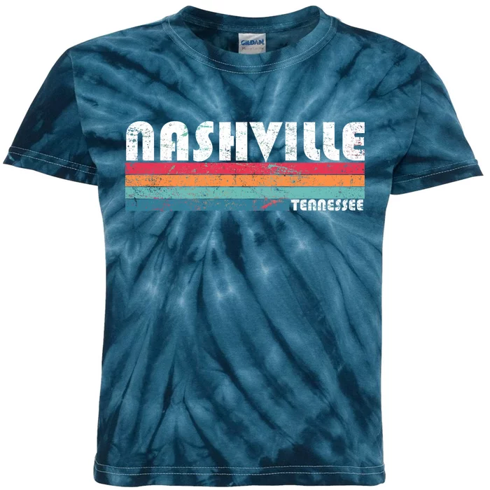 Vintage Nashville Tennessee Kids Tie-Dye T-Shirt