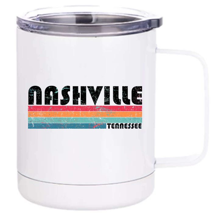 Vintage Nashville Tennessee Front & Back 12oz Stainless Steel Tumbler Cup