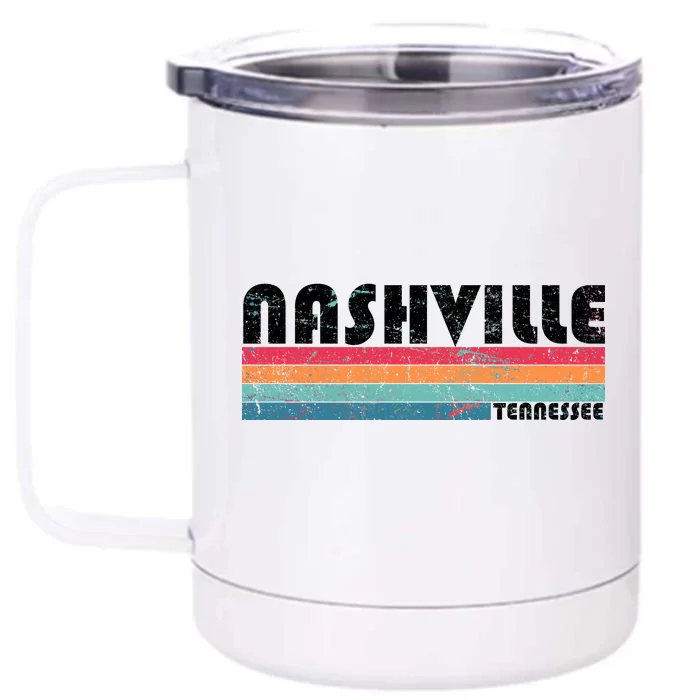 Vintage Nashville Tennessee Front & Back 12oz Stainless Steel Tumbler Cup