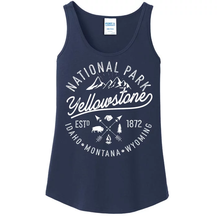 Vintage National Park Yellowstone Estd 1872 Logo Ladies Essential Tank