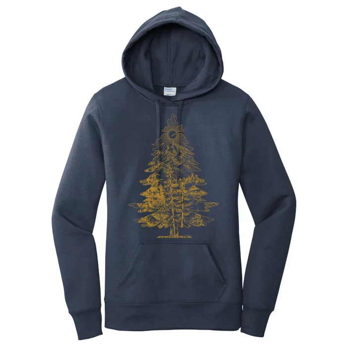 Vintage Nature Lover Pine Tree Forest Women's Pullover Hoodie