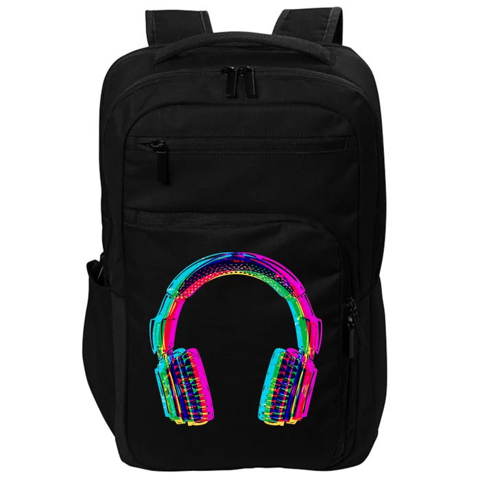 Vintage Neon Headphones Impact Tech Backpack