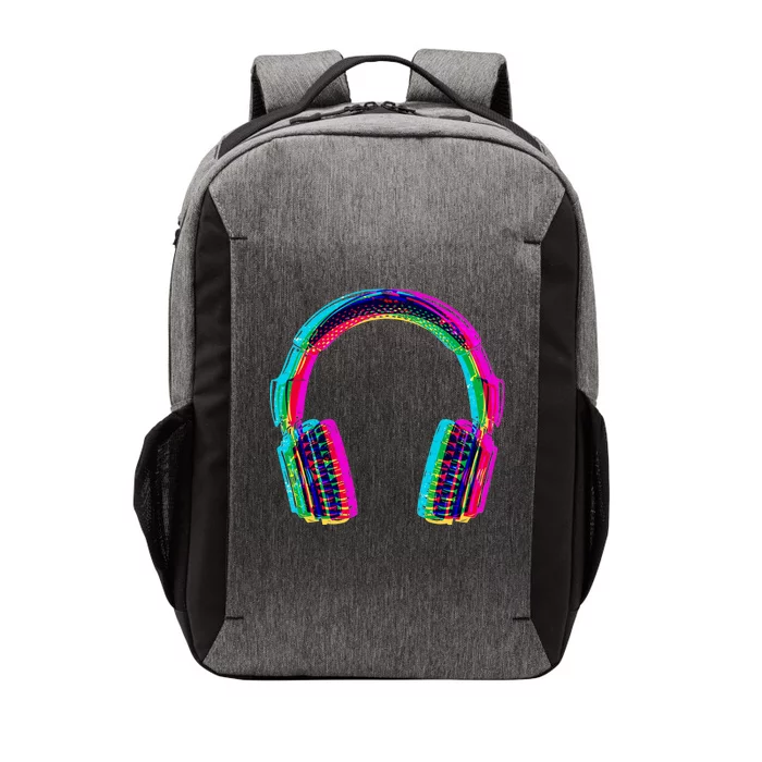 Vintage Neon Headphones Vector Backpack