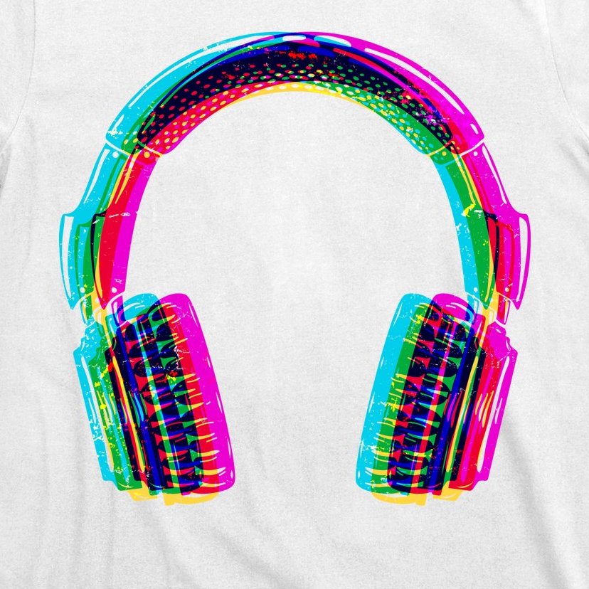 Vintage Neon Headphones T-Shirt