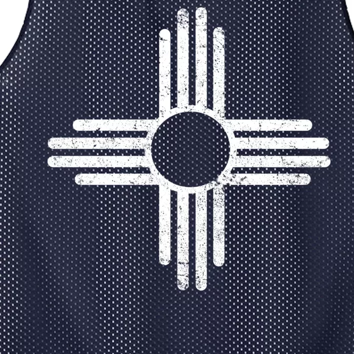 Vintage New Mexico Flag Symbol Mesh Reversible Basketball Jersey Tank