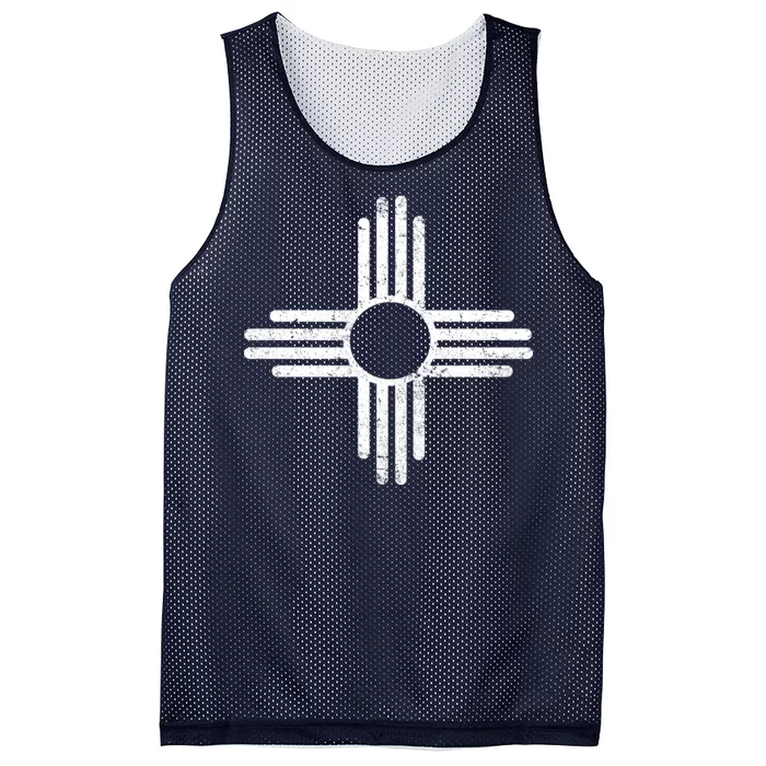 Vintage New Mexico Flag Symbol Mesh Reversible Basketball Jersey Tank