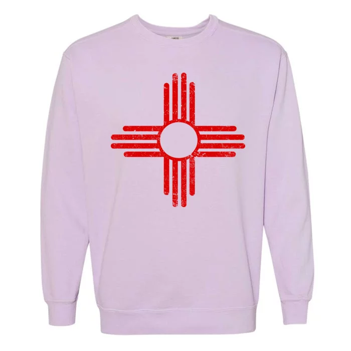 Vintage New Mexico Flag Symbol Garment-Dyed Sweatshirt