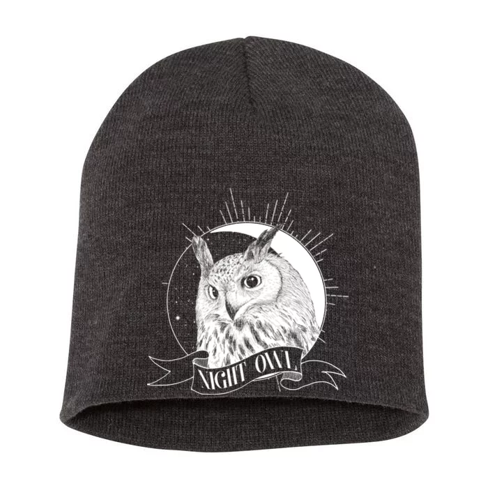 Vintage Night Owl Short Acrylic Beanie