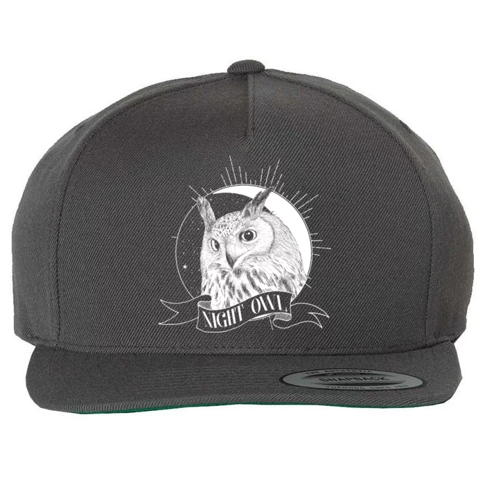 Vintage Night Owl Wool Snapback Cap