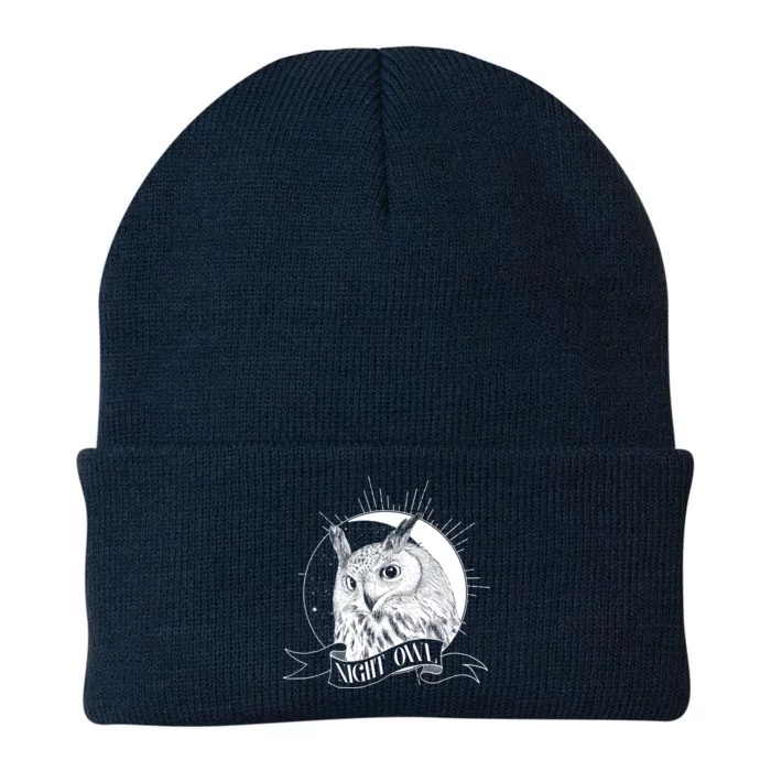 Vintage Night Owl Knit Cap Winter Beanie