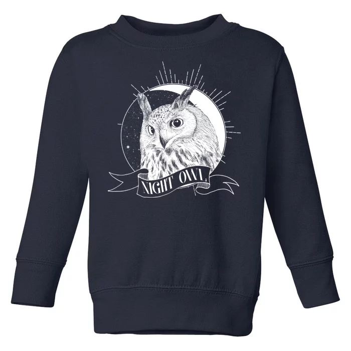 Vintage Night Owl Toddler Sweatshirt