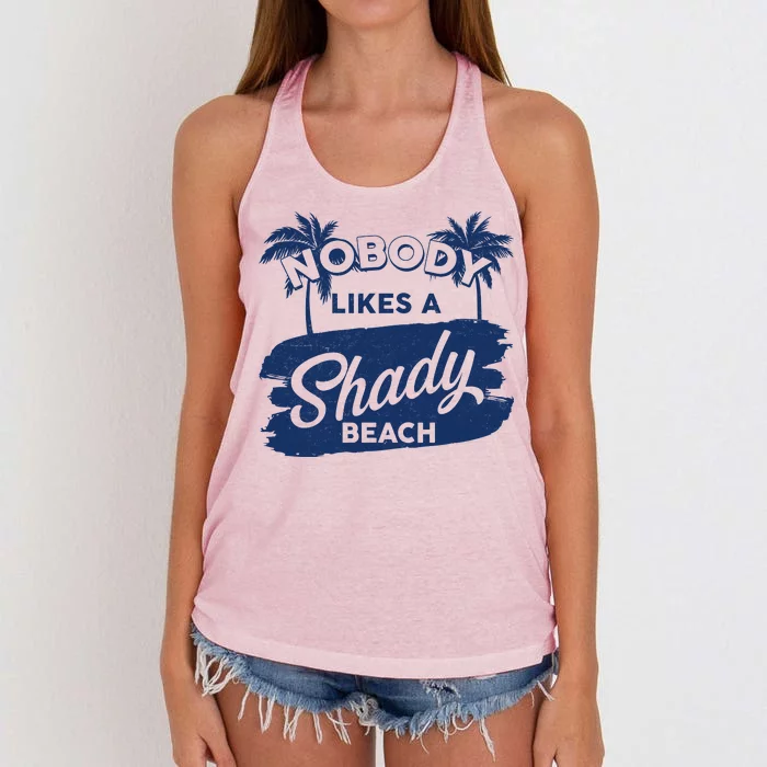 Vintage Nobody Likes A Shady Beach Women's Knotted Racerback Tank