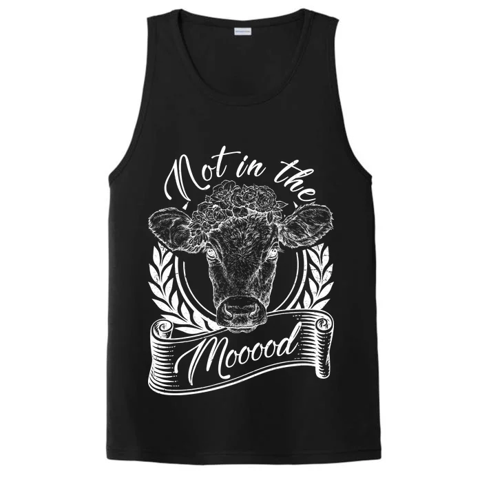 Vintage Not in the Moood Cow Performance Tank