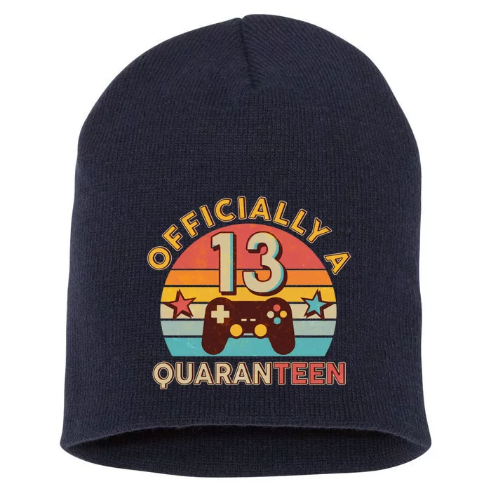 Vintage Officially A Quaranteen 13th Birthday Gamer Short Acrylic Beanie