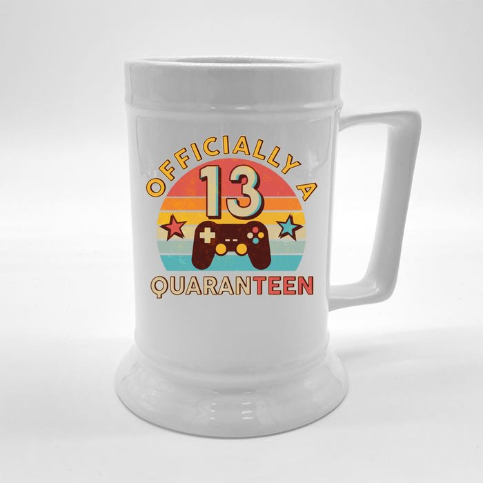 Vintage Officially A Quaranteen 13th Birthday Gamer Front & Back Beer Stein