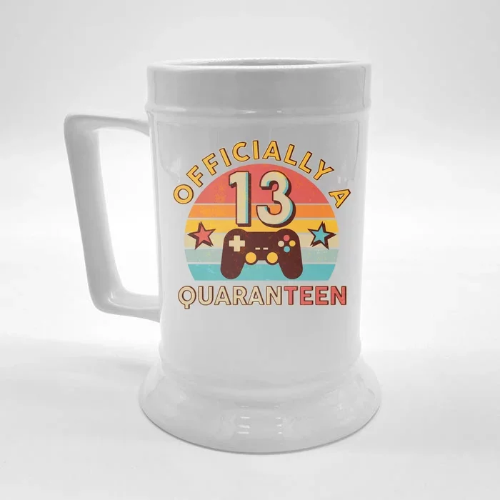 Vintage Officially A Quaranteen 13th Birthday Gamer Front & Back Beer Stein