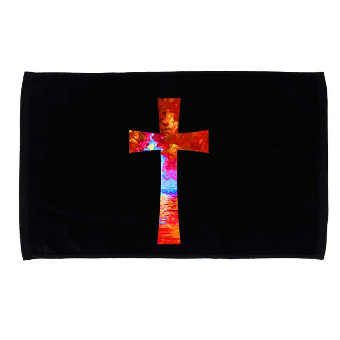 Vintage Oil Christian Cross Cool Pattern Microfiber Hand Towel