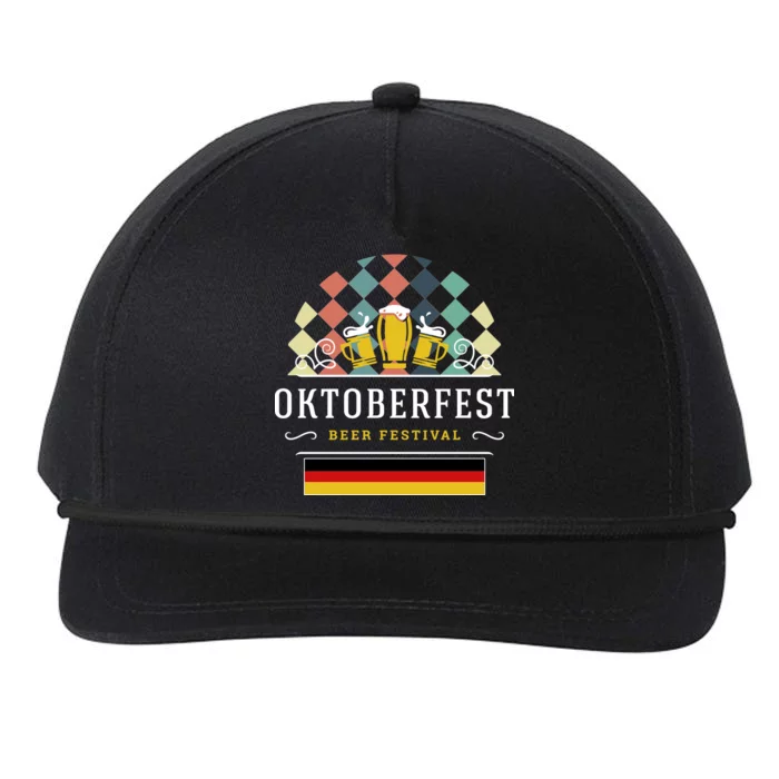 Vintage Oktoberfest Drinking Snapback Five-Panel Rope Hat