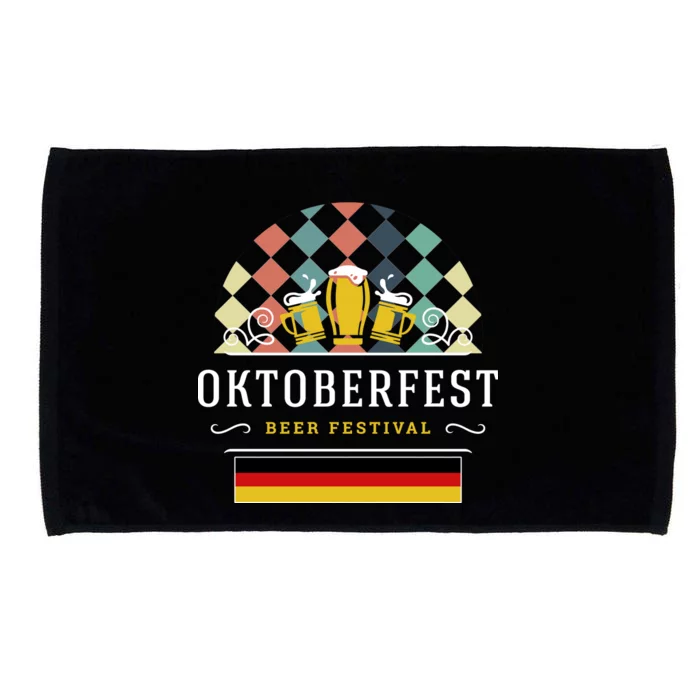 Vintage Oktoberfest Drinking Microfiber Hand Towel