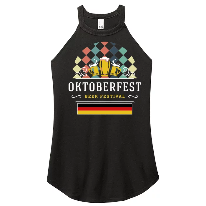 Vintage Oktoberfest Drinking Women’s Perfect Tri Rocker Tank