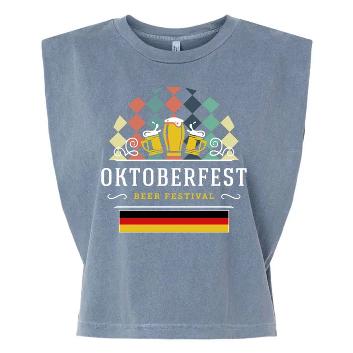 Vintage Oktoberfest Drinking Garment-Dyed Women's Muscle Tee