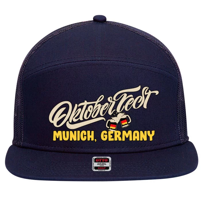 Vintage Oktoberfest Munich 7 Panel Mesh Trucker Snapback Hat