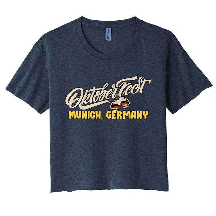 Vintage Oktoberfest Munich Women's Crop Top Tee