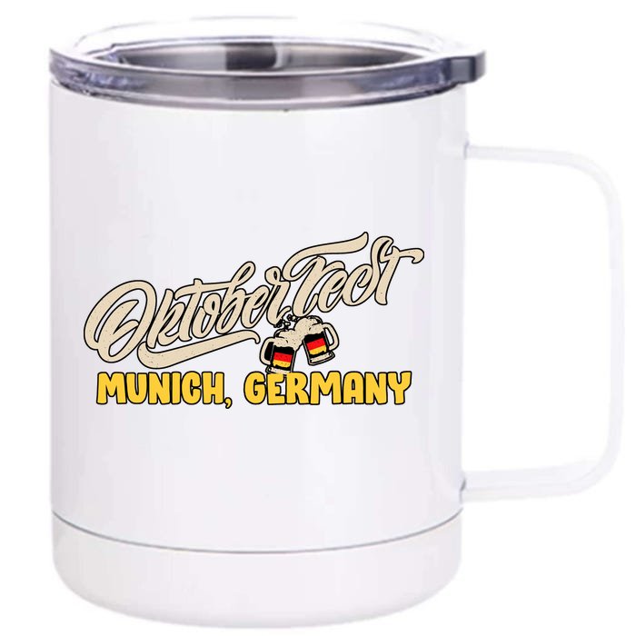 Vintage Oktoberfest Munich Front & Back 12oz Stainless Steel Tumbler Cup