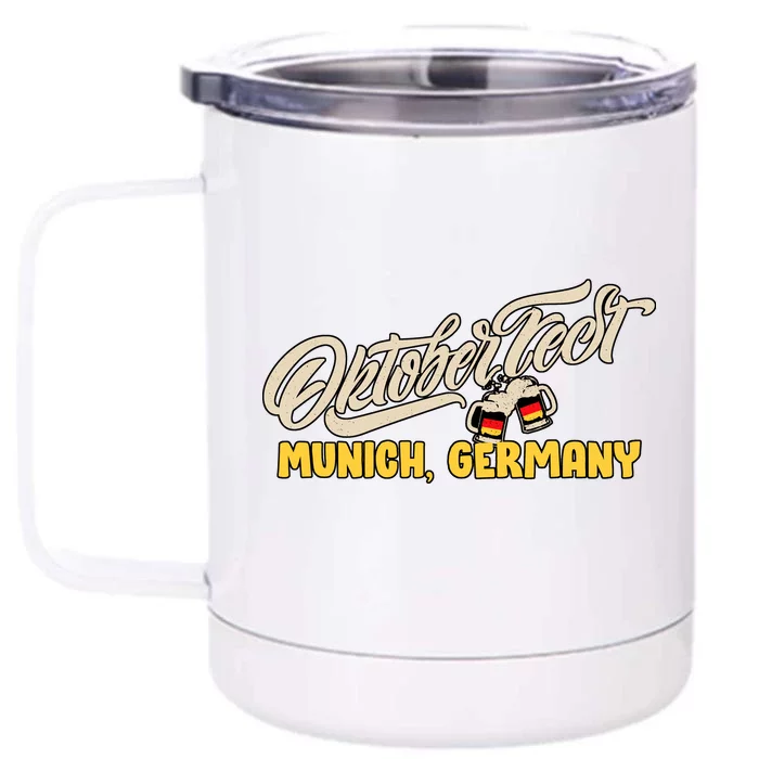 Vintage Oktoberfest Munich Front & Back 12oz Stainless Steel Tumbler Cup