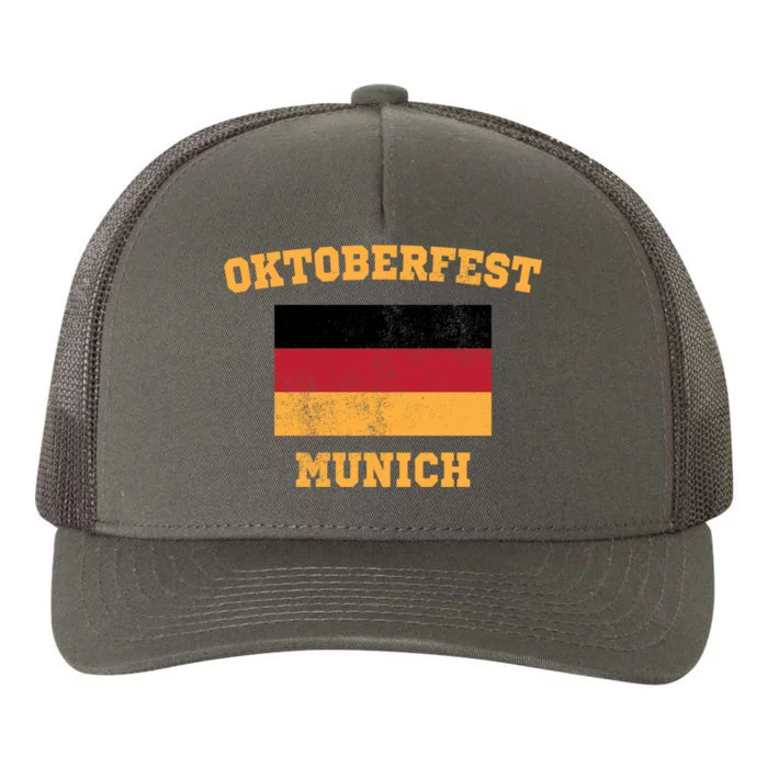 Vintage Oktoberfest Munich Flag Yupoong Adult 5-Panel Trucker Hat