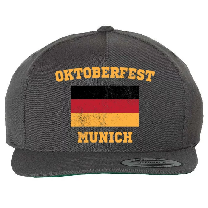 Vintage Oktoberfest Munich Flag Wool Snapback Cap