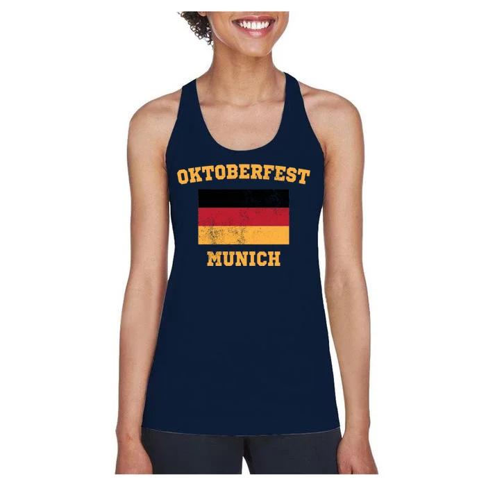 Vintage Oktoberfest Munich Flag Women's Racerback Tank