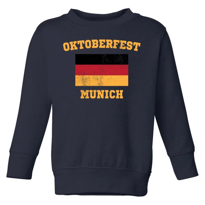 Vintage Oktoberfest Munich Flag Toddler Sweatshirt