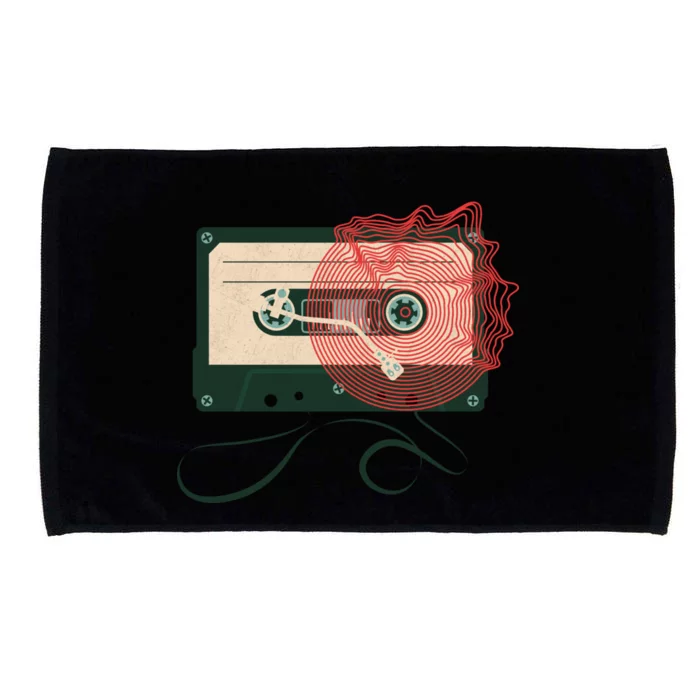 Vintage Old Cassette Player Microfiber Hand Towel