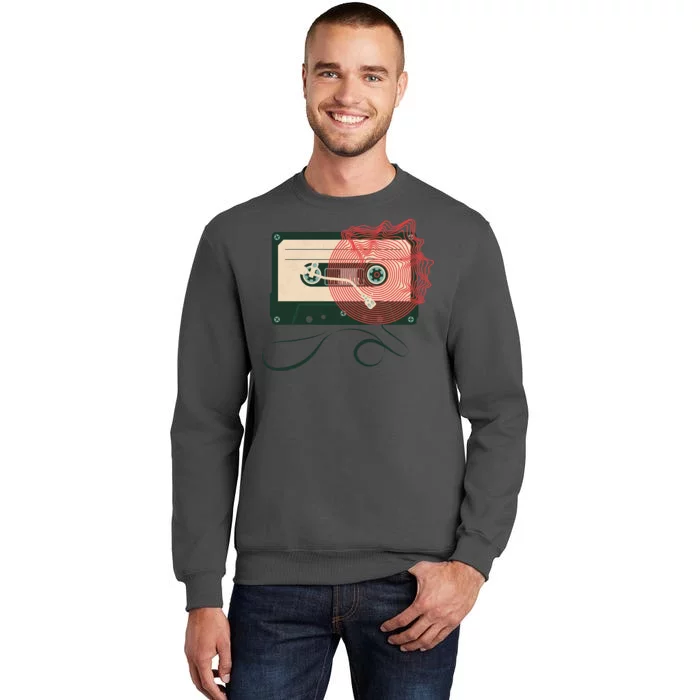 Vintage Old Cassette Player Tall Sweatshirt