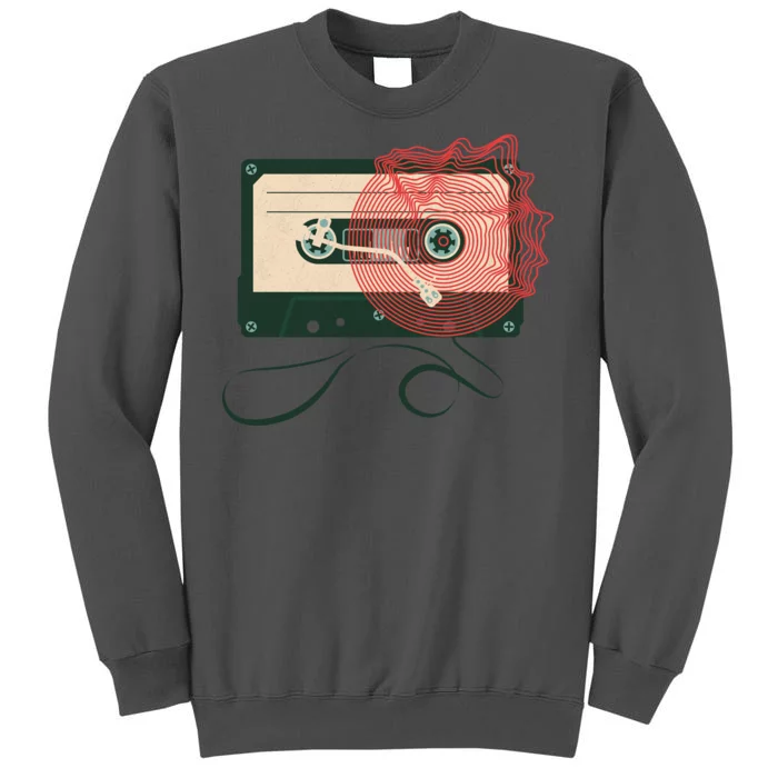 Vintage Old Cassette Player Tall Sweatshirt