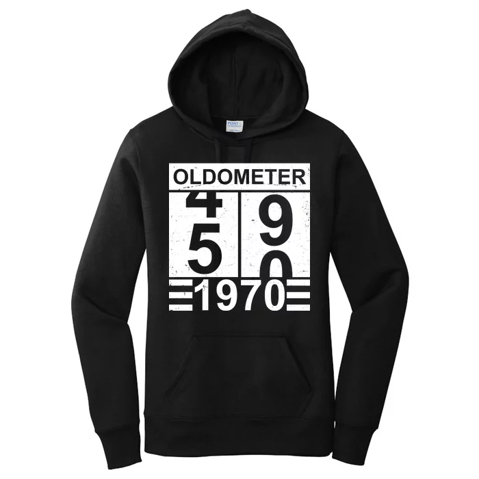 Vintage Oldometer 1970 50th Birthday Women's Pullover Hoodie