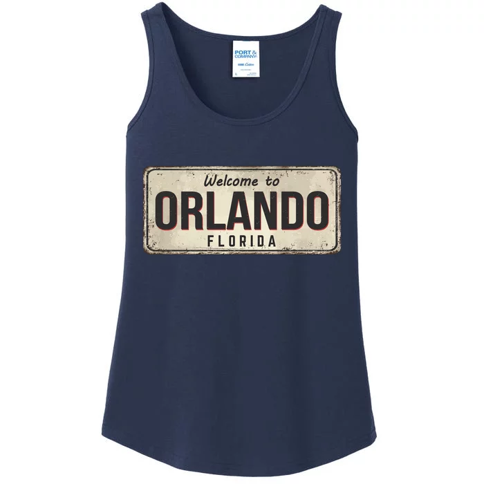 Vintage Orlando Metal Sign Ladies Essential Tank