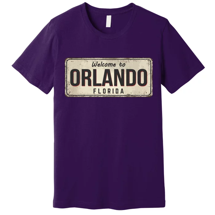 Vintage Orlando Metal Sign Premium T-Shirt