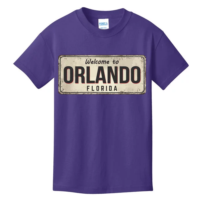 Vintage Orlando Metal Sign Kids T-Shirt