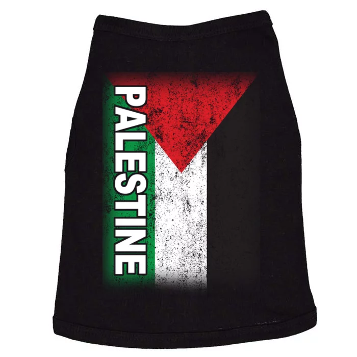 Vintage Palestine Flag Support Distressed Doggie Tank