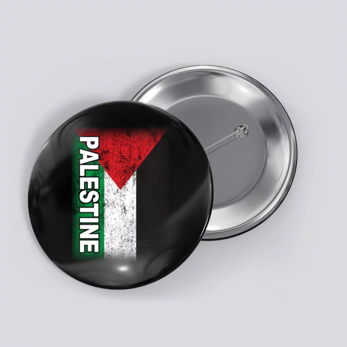 Vintage Palestine Flag Support Distressed Button