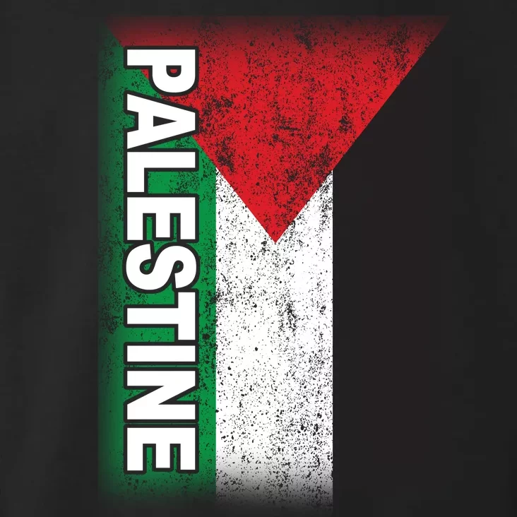 Vintage Palestine Flag Support Distressed Toddler Hoodie