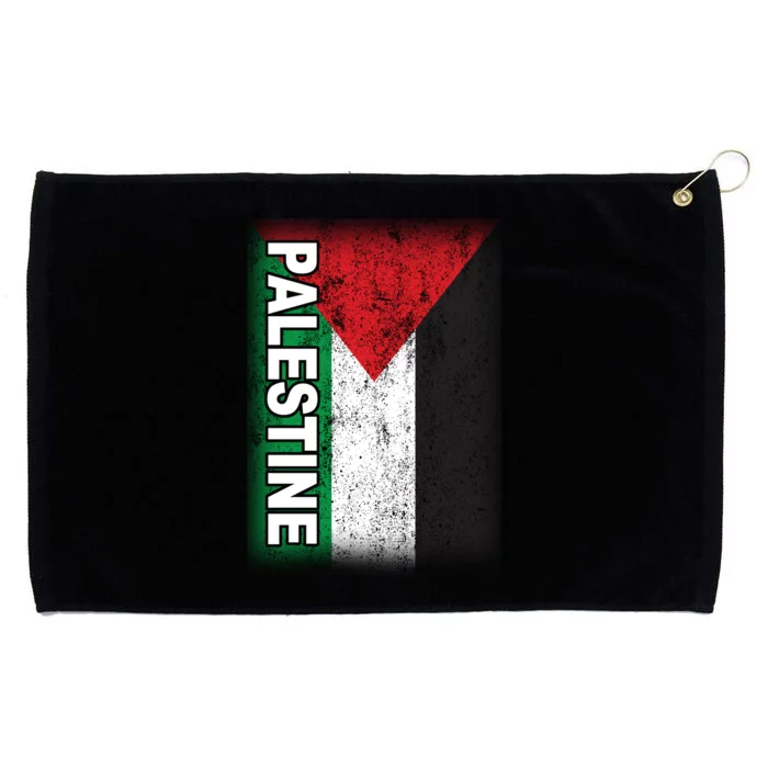 Vintage Palestine Flag Support Distressed Grommeted Golf Towel