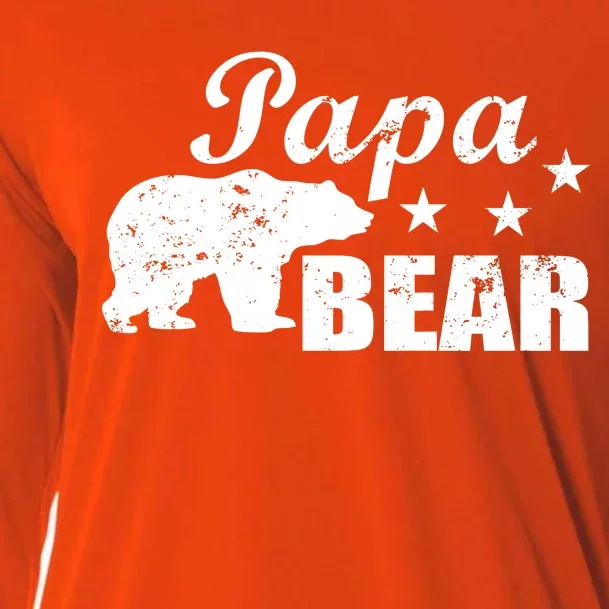 Vintage Papa Bear Cooling Performance Long Sleeve Crew