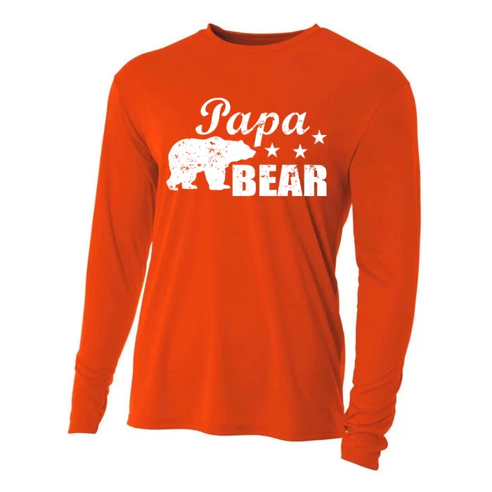 Vintage Papa Bear Cooling Performance Long Sleeve Crew