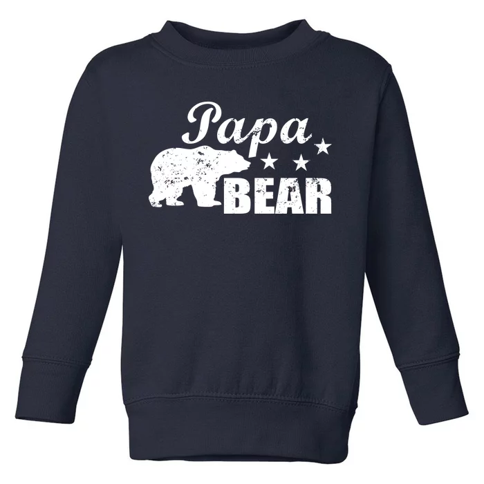 Vintage Papa Bear Toddler Sweatshirt